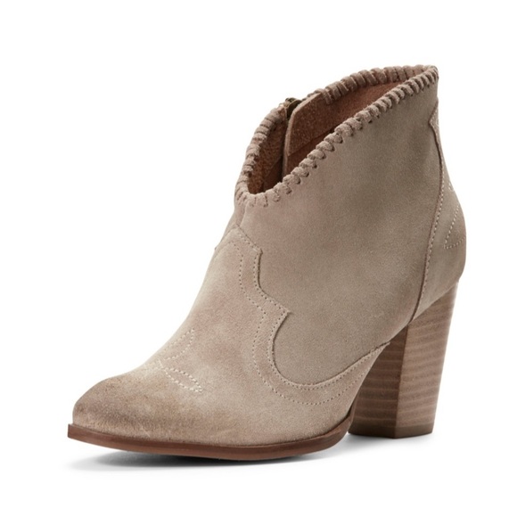 Ariat Unbridled EVA Gray Suede Leather Heeled Boot Bootie Size 6 Style 10027435 - Picture 1 of 11